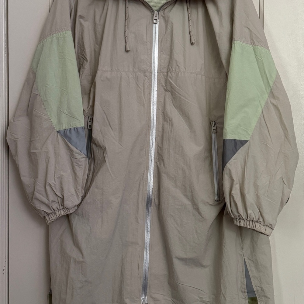 Zara Hooded Long Windbreaker Jacket